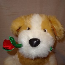 Puppy Dog Valentine Rose Heart 17&quot; Stuffed Animal Plush Best Made Toys Limited - £19.92 GBP