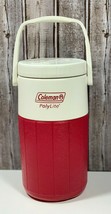 Coleman Polylite Burgundy 1/2 Gallon Thermos Water 5590 Jug Cooler 1987 - £13.85 GBP