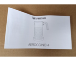 Nespresso Aeroccino 4 Milk Frothier Replacement Instruction Manual - £5.65 GBP