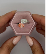 You &amp; Me Ring Lab 4.35 Cts Vivid Pink F/VS2 Two Stone Oval Cut Engagemen... - €7.563,96 EUR