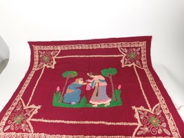 Vintage Wool Middle Eastern or Indian Tapestry Crewel ? - £51.39 GBP
