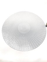 Brocade Round PLACEMATS Silver Set of 4 - £15.50 GBP