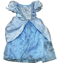 Disney Store Cinderella Costume Dress Kids Size 4 Blue Sparkly Tulle &amp; S... - $24.00