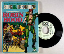 Peter Pan Records - Adventures of Robin Hood (1978) Vinyl 7&quot; EP 45 + Comic Book - $20.11