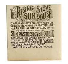 Rising Sun Paste Stove Polish 1894 Advertisement Victorian Morse Bros ADBN1vv - $19.99