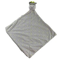 Carters Precious First Giraffe Lovey Security Blanket Gray Green Rattle Baby Toy - £11.66 GBP