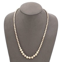 Vintage Sterling Silver 925 Graduated Bead Beads Chain Necklace 24&quot; Length - £130.61 GBP