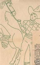 c1939 Cowboy &amp; Horse DOW embroidery transfer LW2017 - £3.95 GBP