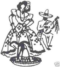 1940s Mexican Lady DOW towel transfer embroidery mo2546 - $6.00