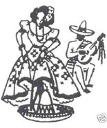 1940s Mexican Lady DOW towel transfer embroidery mo2546 - £4.74 GBP