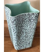 Shawnee Pottery Vase, Lava Confetti Texture Aqua 8&quot; Atomic MCM USA - £17.76 GBP