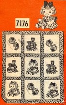 Vintage Crib Quilt with DOLLS &amp; TOYS transfer pattern mo7176 - £4.80 GBP