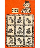 Vintage Crib Quilt with DOLLS &amp; TOYS transfer pattern mo7176 - £4.74 GBP