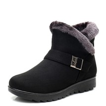 Winter Plush Short Warm Snow Boots Plus Size Platform Women&#39;s Ankle Boots Zipper - £26.04 GBP