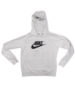 Nike Hoodie Mens Medium Gray Essential Swoosh Sportswear - £13.27 GBP