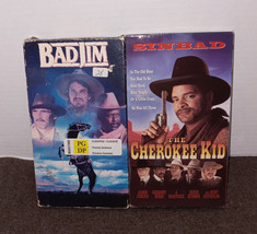 Lot of 2 The Cherokee Kid &amp; Bad Jim VHS Video Tape  Comedy Drama Western OOP - £14.59 GBP