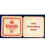 15 Schmidts of Philadelphia Light Beer Coasters One Beautiful Beer Red S... - £5.92 GBP