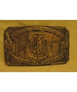 Express Wells Fargo Y CIA Republica Mexicana brass belt buckle - £14.95 GBP