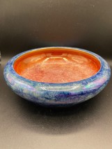 Royal Winton Art Nouveau &quot;Byzanta Ware&quot; serving bowl, luster blue &amp; oran... - £19.01 GBP