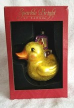 Sparkle Bright Radko Ornament Rubber Duck With Toy Letter Blocks W/Box Chick - £14.34 GBP
