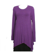 EILEEN FISHER African Violet Cozy Viscose Stretch Asymmetrical Tunic Swe... - $217.87 CAD
