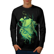 Wellcoda Octopus Beast Sea personage Mens Long Sleeve T-shirt - £19.86 GBP