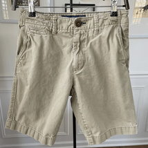 American Eagle Cotton Khaki Flat Front Shorts 26 x 9” - $18.00