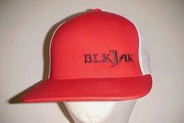 BlkJak Hit Life Hard Adult Unisex Red White Black Mesh Trucker Cap One S... - $10.48