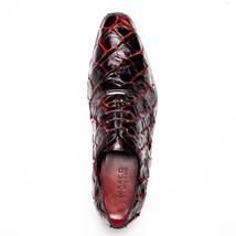 Marco Di Milano Genuine Pirarucu Exotic Lace-Up Olivieri Blackcherry image 5