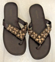 Kenneth Cole Reaction Glamathon Jeweled Thong Sandals Size 10M - $1,859.15