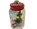Silvestri Demdaco Santa Lighted Mason Jar Christmas Ornament 4 inch - £7.33 GBP