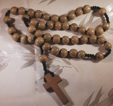 Wood Rosary Necklace - $3.95