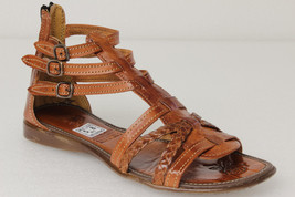 Womens Authentic Mexican Sandals Huarache Gladiator All Real Leather Cognac - £27.87 GBP