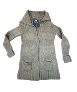 American Eagle Cardigan Womens Small Grey Wool Blend Knit Long Sleeve Sw... - $24.99