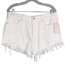 Free People We The Free Loving Good Vibrations Cutoffs 31 Spring White New - £30.90 GBP