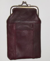 New Genuine Leather Soft Cigarette Case - DK.BURGUNDY/WINE - £14.47 GBP