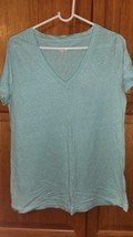 Mossimo Supply Co. Women&#39;s Short Sleeve Pale Green Tee Shirt Size XL - £4.61 GBP