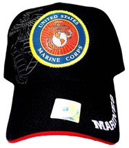 US Marine Corps black ball cap/cover with logo/emblem - £15.99 GBP