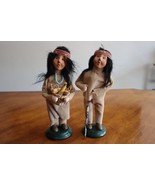 Lot Byers Choice Carolers 1998 Native American Boy Fish Girl Basket Corn... - $887.03 MXN