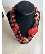 STUNNING VINTAGE MURANO VENETIAN GLASS BEAD NECKLACE 20” - $140.24