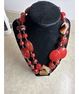 STUNNING VINTAGE MURANO VENETIAN GLASS BEAD NECKLACE 20” - £109.89 GBP