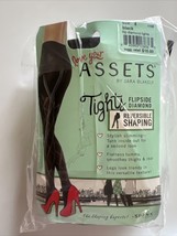 Love Your Assets By Spanx Tights Size 4 Reversible Diamond Black Shaping... - $134.03 MXN