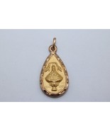 10K Yellow Gold-Filled Reversible Charm Lady of Fatima /Sacred Heart of ... - $44.51 CAD