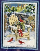 Adirondack Chair Christmas Snow Counted Cross Stitch Kit - $19.79