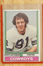 Vintage Football Trading Card 1974 Topps #413 Marv Bateman Dallas Cowboys - £6.31 GBP