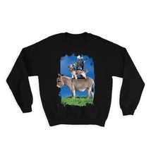 Dog Donkey Rooster Cat : Gift Sweatshirt Pet Puppy Funny Animal Cute - £23.21 GBP