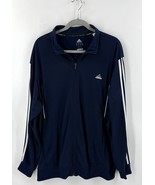 Adidas Track Jacket Navy Blue Mens Zip Up Size 2XL Essentials Athletic 3... - $800.42 MXN