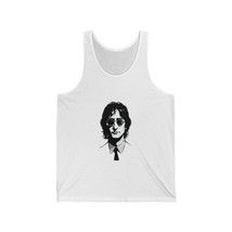 John Lennon Portrait Unisex Jersey Tank Top: The Icon in Black and White - $23.69+