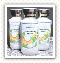 Bath &amp; Body Works Crisp Cucumber Melon 8oz Daily Nourishing Body Lotion (x3) - $40.59