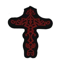 Celtic Cross Patch - Red/Black - Veteran Owned Business - £4.32 GBP